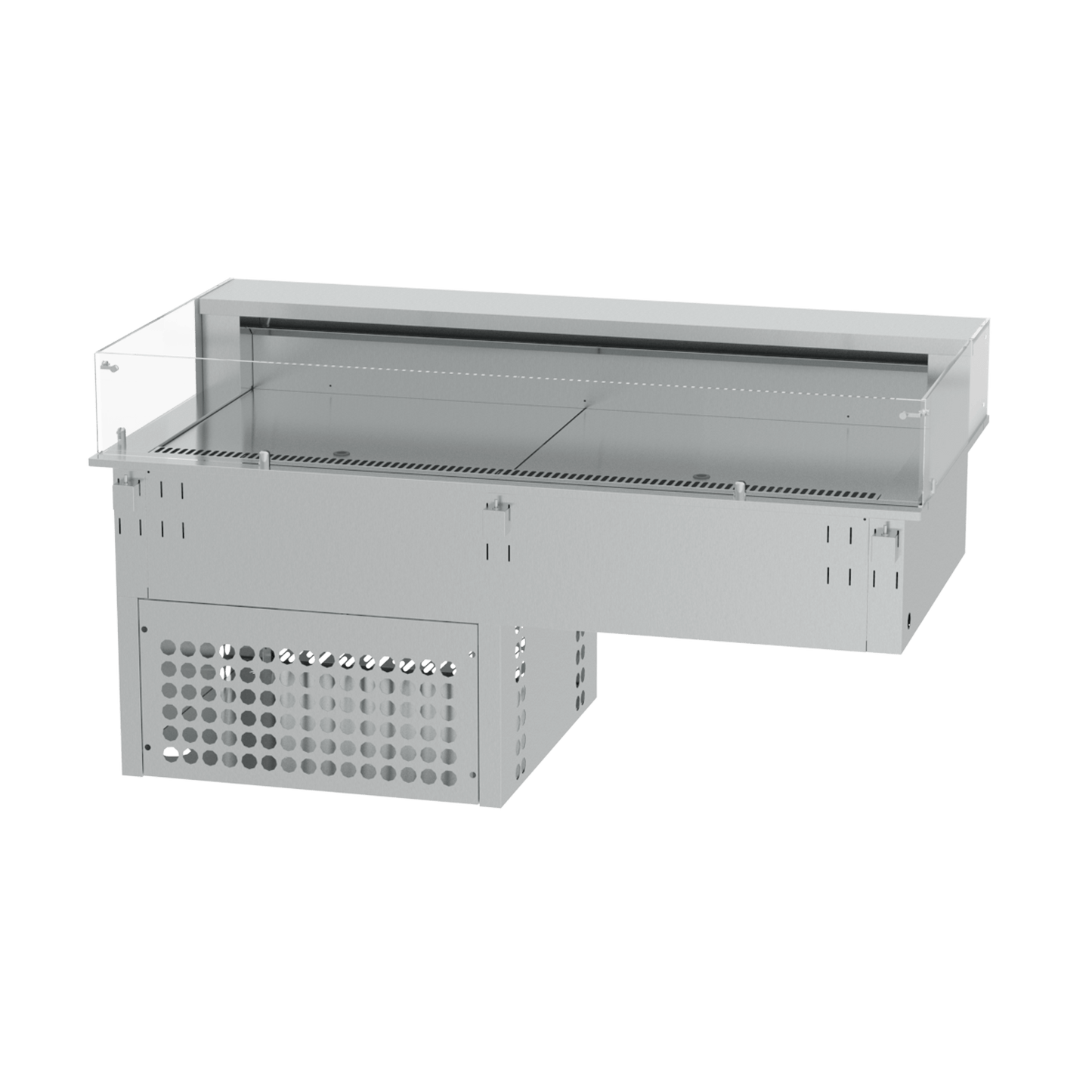 Infrico Fribuffet EEVAB4 ingebouwde koelvitrine met glazen bescherming