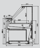 Koeltoonbank Lyon 9 - Aubergine