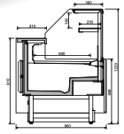 Gekoelde modulaire gebaksvitrine Magnus - Wit