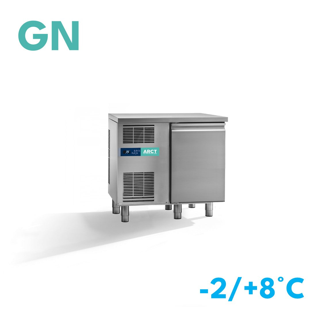 Dieptekoelwerkbank | 1 deurs GN | standaard werkblad | stekkerklaar