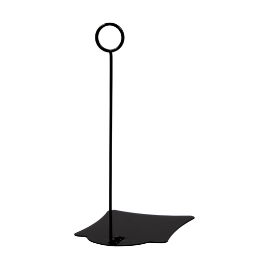 Zwarte prijskaarthouder Olly, maat L (15 cm hoog)