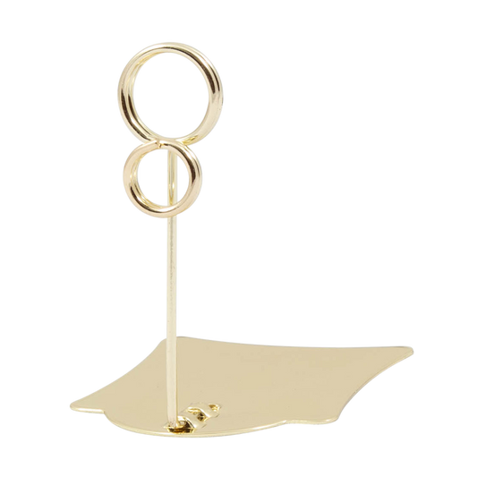 Gouden prijskaarthouder Olly Double - maat M (7,5 cm hoog)