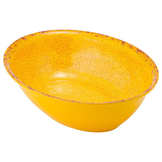 Ovale Casablanca schaal in de kleur oranje (28x21cm)