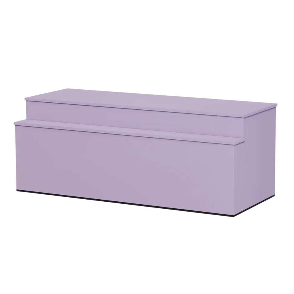 2 laags toonbank voor product presentatie Lavendel Paars