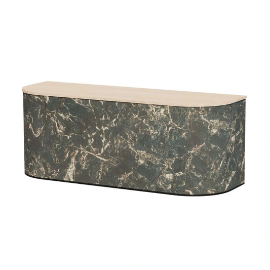 RONNY toonbank van Naturel eikenhout & Emerald marmer