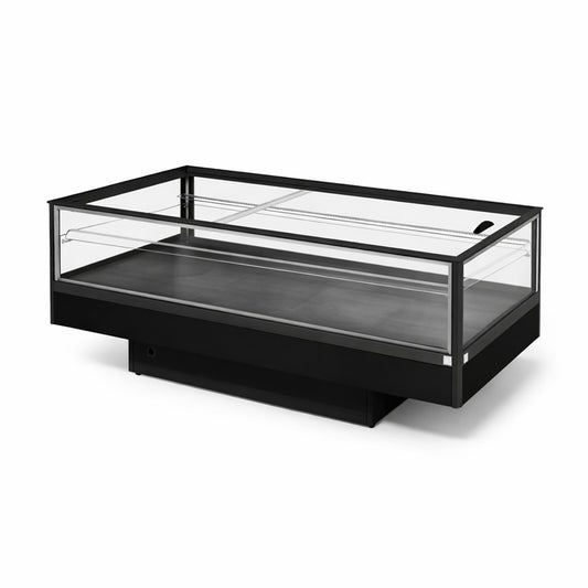Professioneel eilandmeubel model 200 met glazen opbouw voor gebruik als koel- of vriesmeubel in winkels en horeca