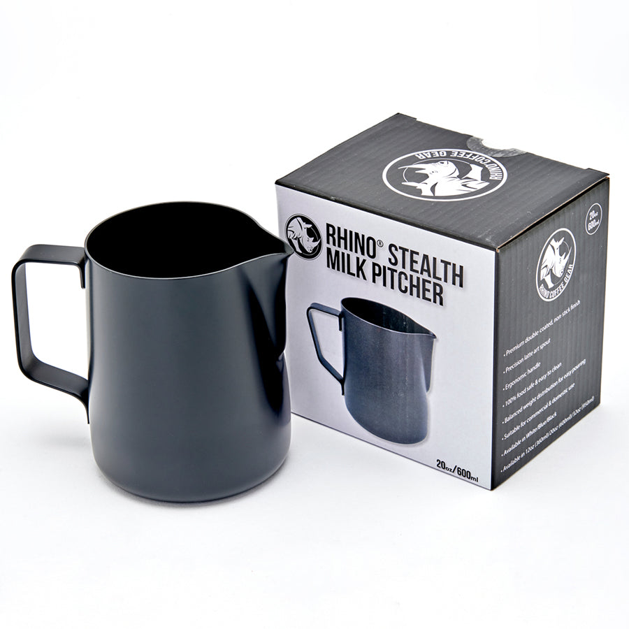 Stealth Pitcher Melkkan 600ml Zwart Rhino Coffee Gear