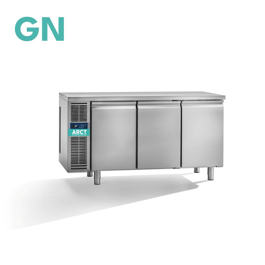Koelwerkbank | 3 deurs GN | standaard werkblad | remote