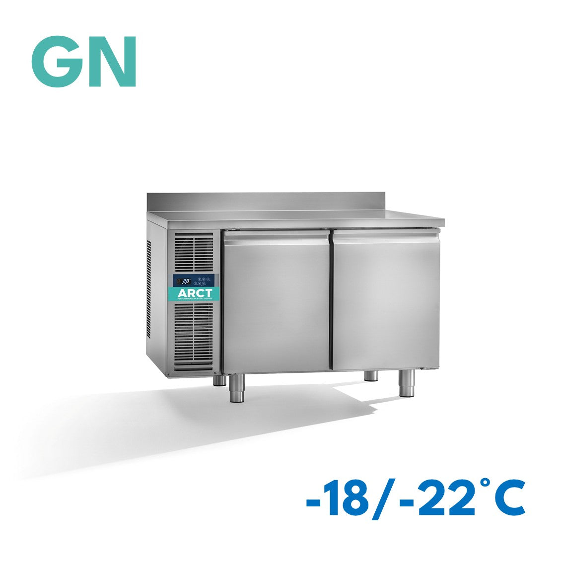 Vrieswerkbank | 2 deurs GN | werkblad met opstaande rand | remote