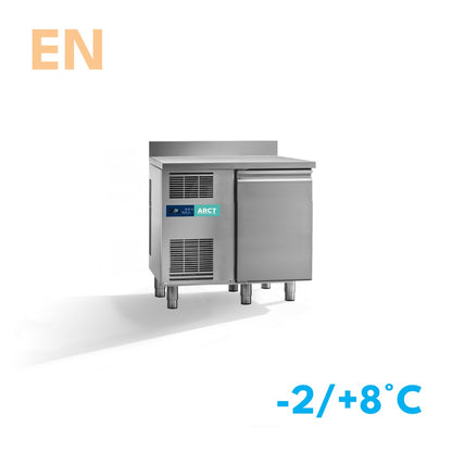 Dieptekoelwerkbank | 1 deurs EN | werkblad met opstaande rand | stekkerklaar