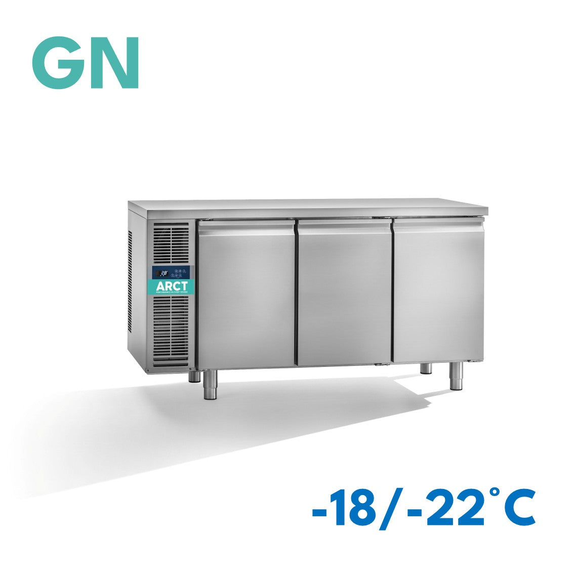 Vrieswerkbank | 3 deurs GN | standaard werkblad | remote