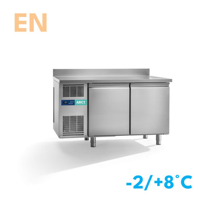 Dieptekoelwerkbank | 2 deurs EN | werkblad met opstaande rand | stekkerklaar