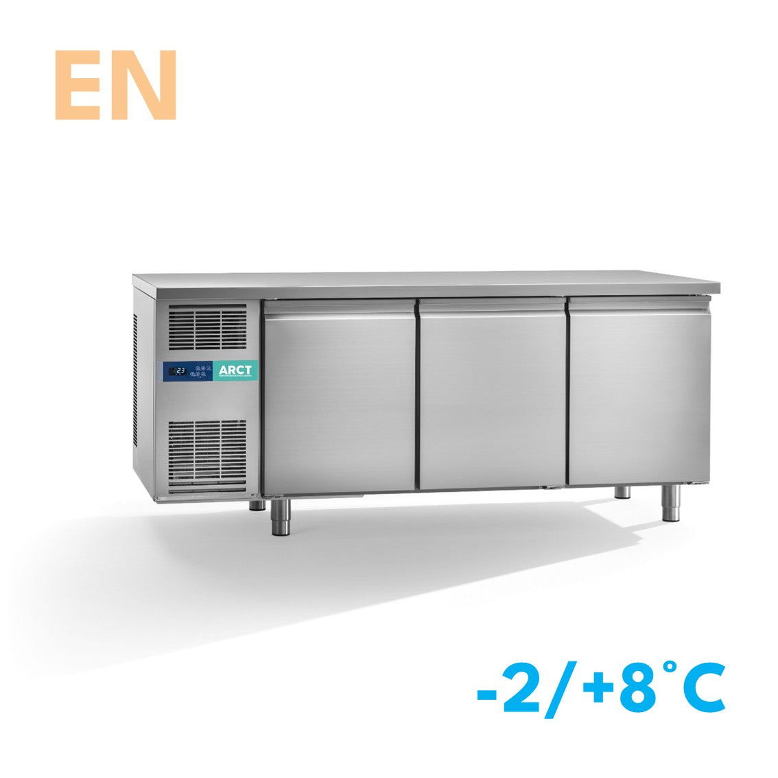Dieptekoelwerkbank | 3 deurs EN | standaard werkblad | stekkerklaar