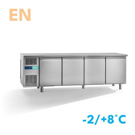 Dieptekoelwerkbank | 4 deurs EN | standaard werkblad | stekkerklaar