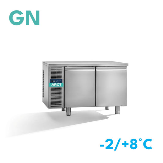 Dieptekoelwerkbank | 2 deurs GN | standaard werkblad | remote