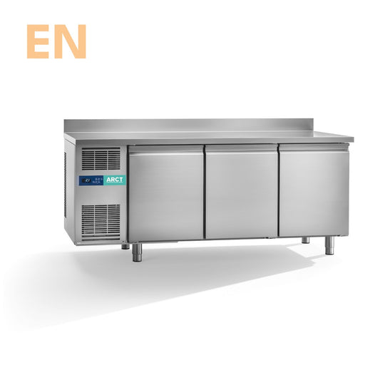 Koelwerkbank | 3 deurs EN | werkblad met opstaande rand | stekkerklaar