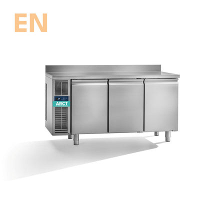 Koelwerkbank | 3 deurs EN | werkblad met opstaande rand | remote