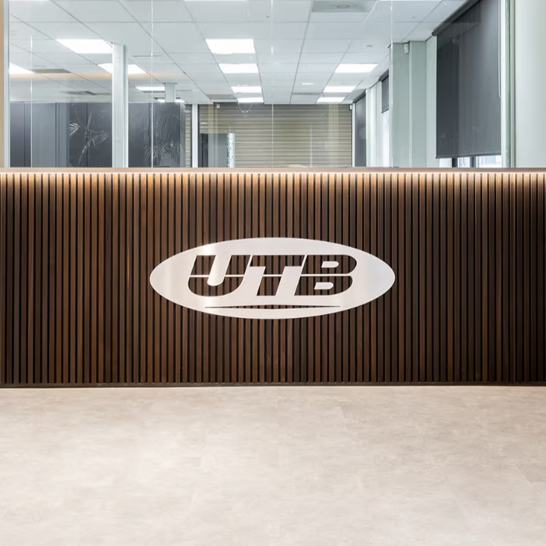 Receptie balie bij UTB