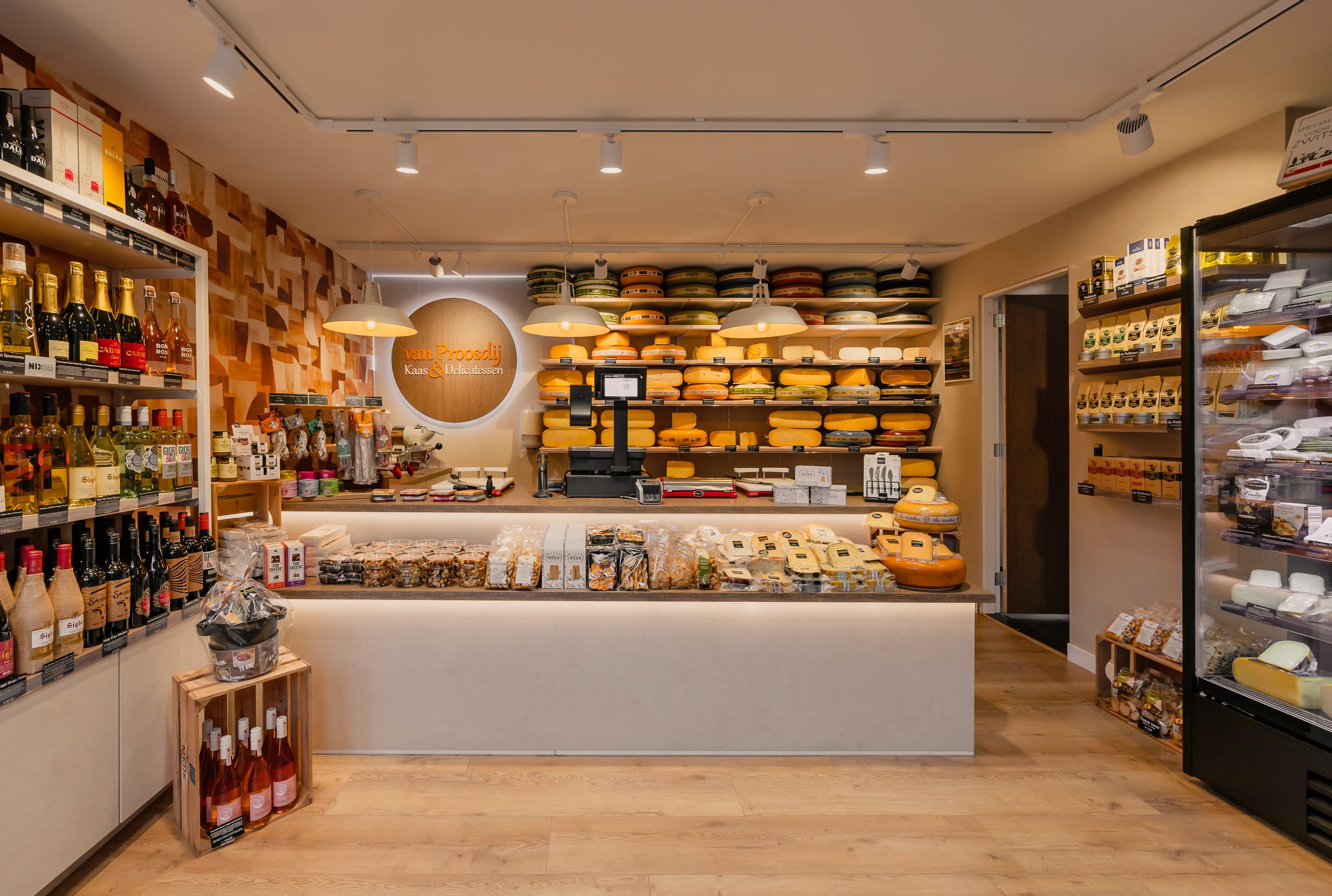 Vooraanzicht van de 2-laags toonbank 