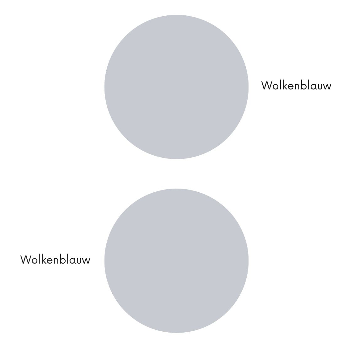 Pastelkleur lichtblauw Wolkenblauw