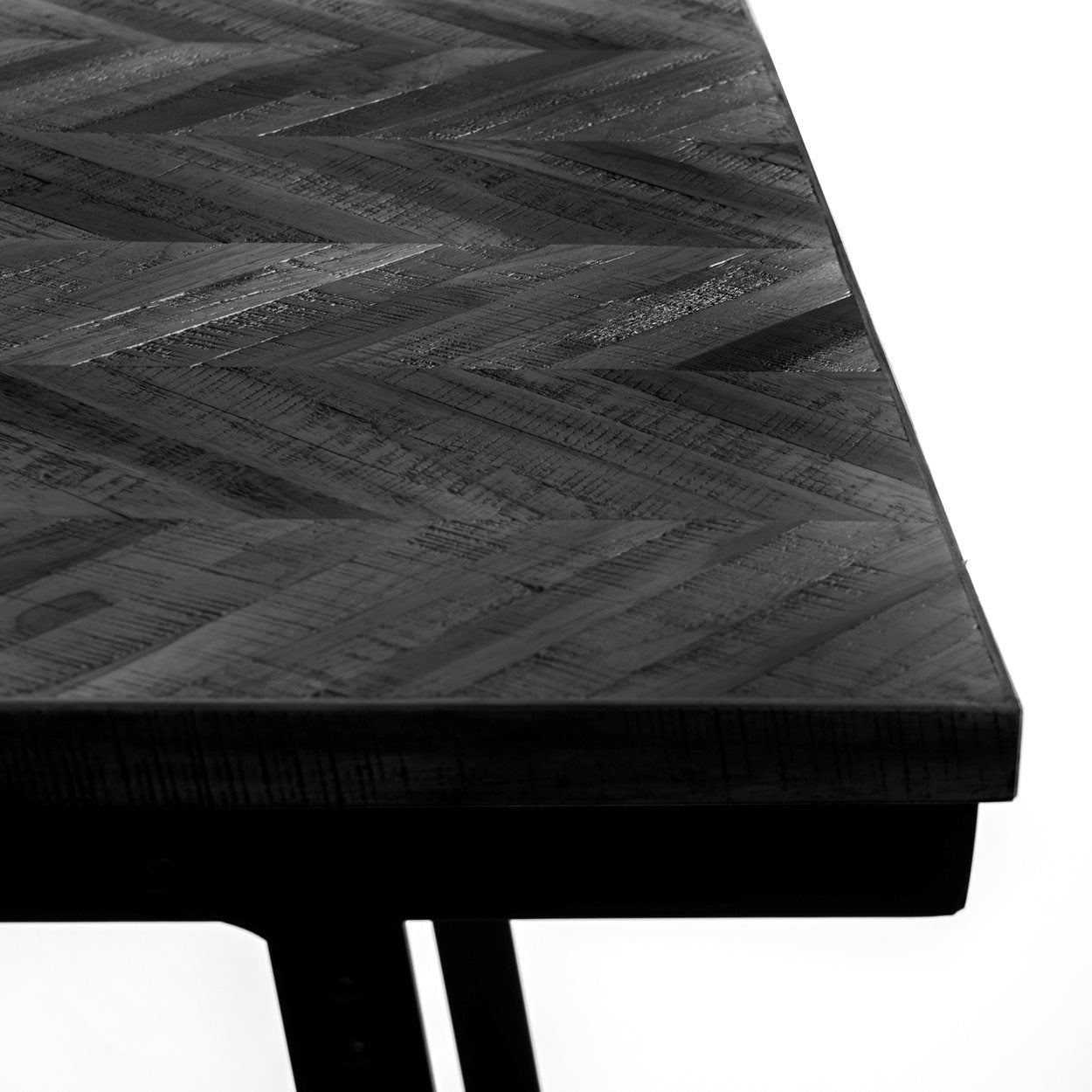 Bazar Bizar The Herringbone Markttafel - Zwart - 200cm