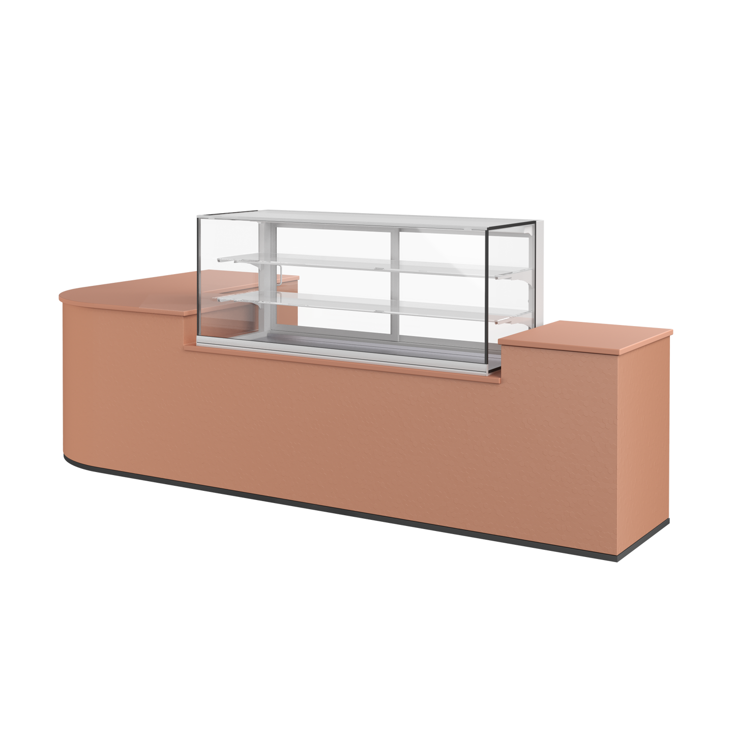 Gebaksvitrine 3-laags met isolatieglas - 1725mm