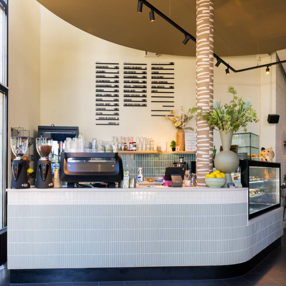 Hoektoonbank koffiezaak Preps Maastricht