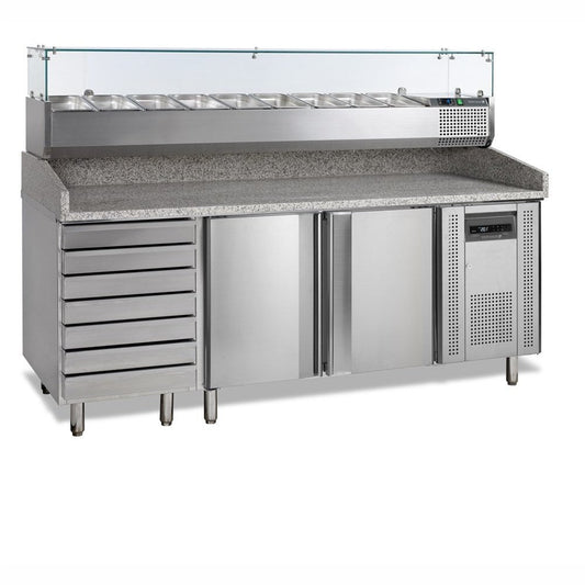 Pizzatafel incl. unit voor toppings PT1310 + VK38-200