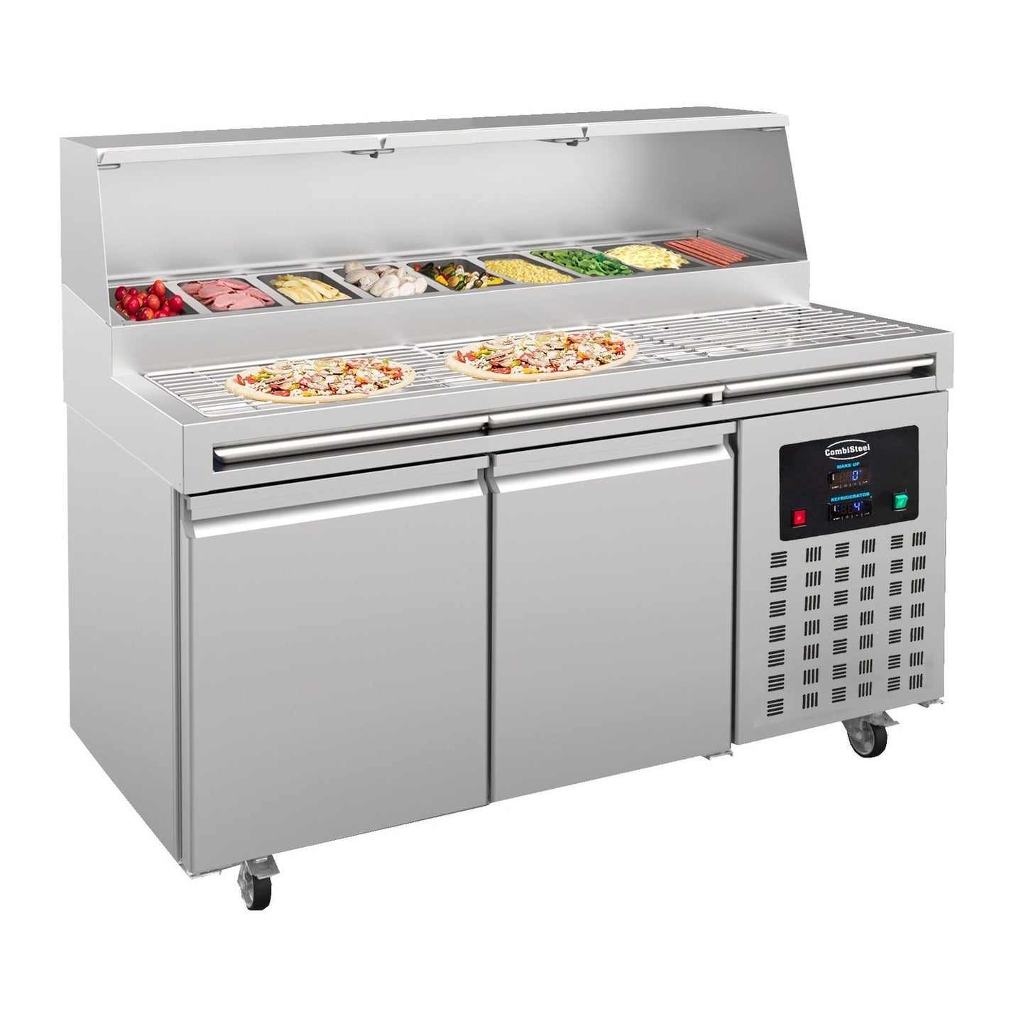 Pizzawerkbank 2 Deuren 9X 1/3 GN Pan