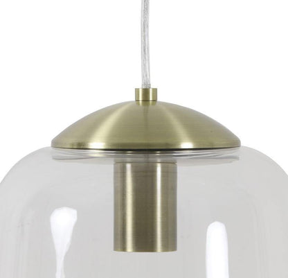 Gouden fitting van de hanglamp Billum