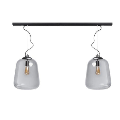 Hanglamp Cerro met twee moderne glazen lampen