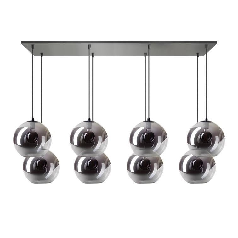 Hanglamp Folilco met 8 moderne glazen lampen