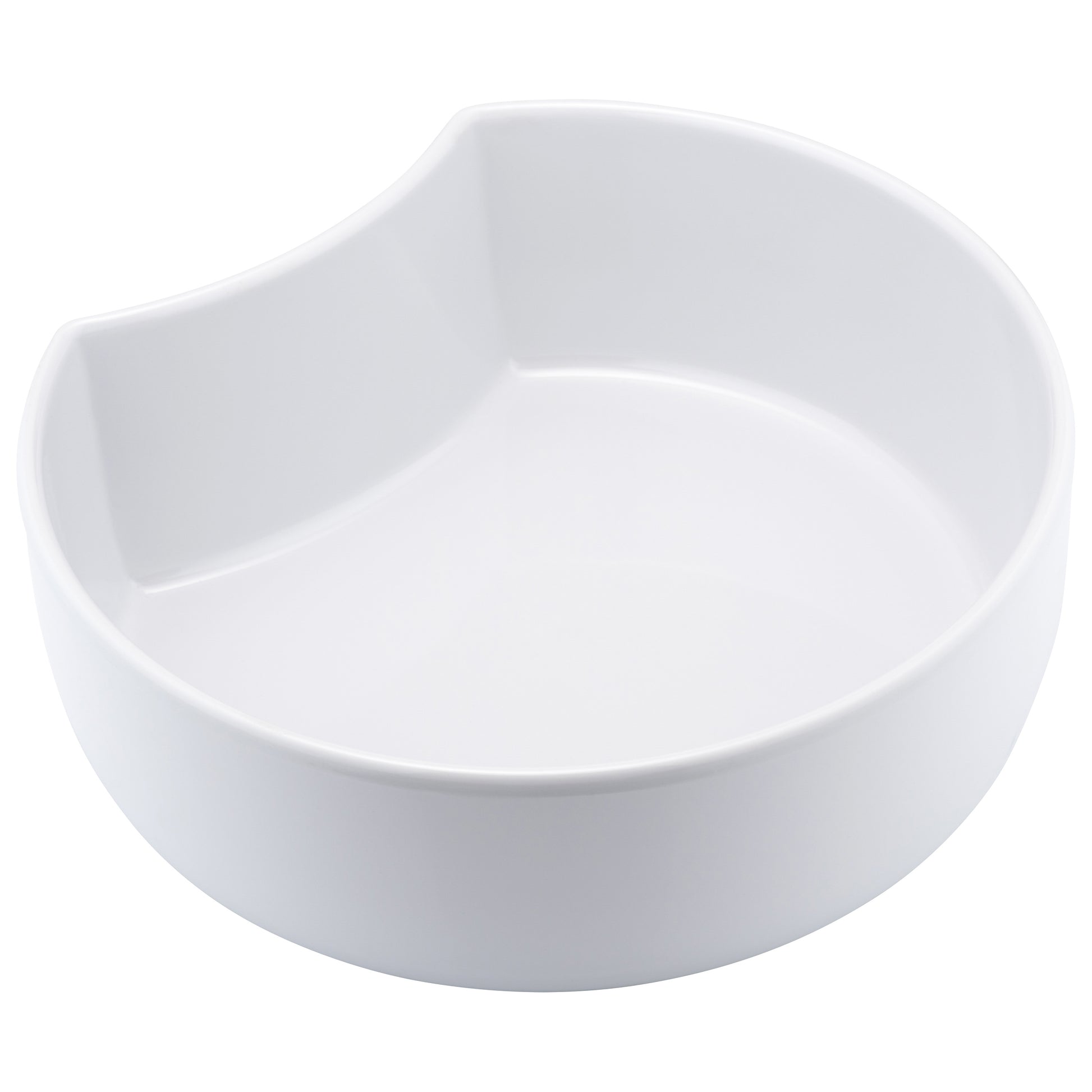 Witte melamine schaal uit de Crescent serie (inhoud 5 liter)