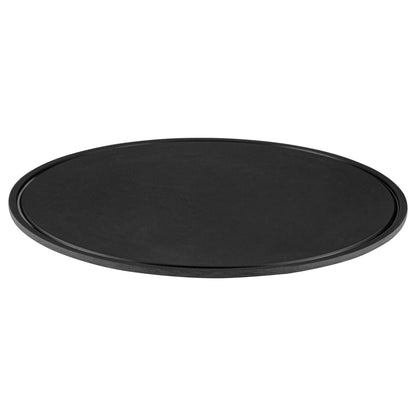 Rond melamine plateau in de kleur zwart